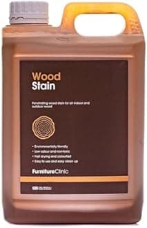 Furniture Clinic Wood Stain (Rosewood) – Fast Drying, Highly Concentrated, and Easy-to-Apply Wood Stain for All Indoor & Outdoor Wood – Water Based & Non-Toxic – 2.5L