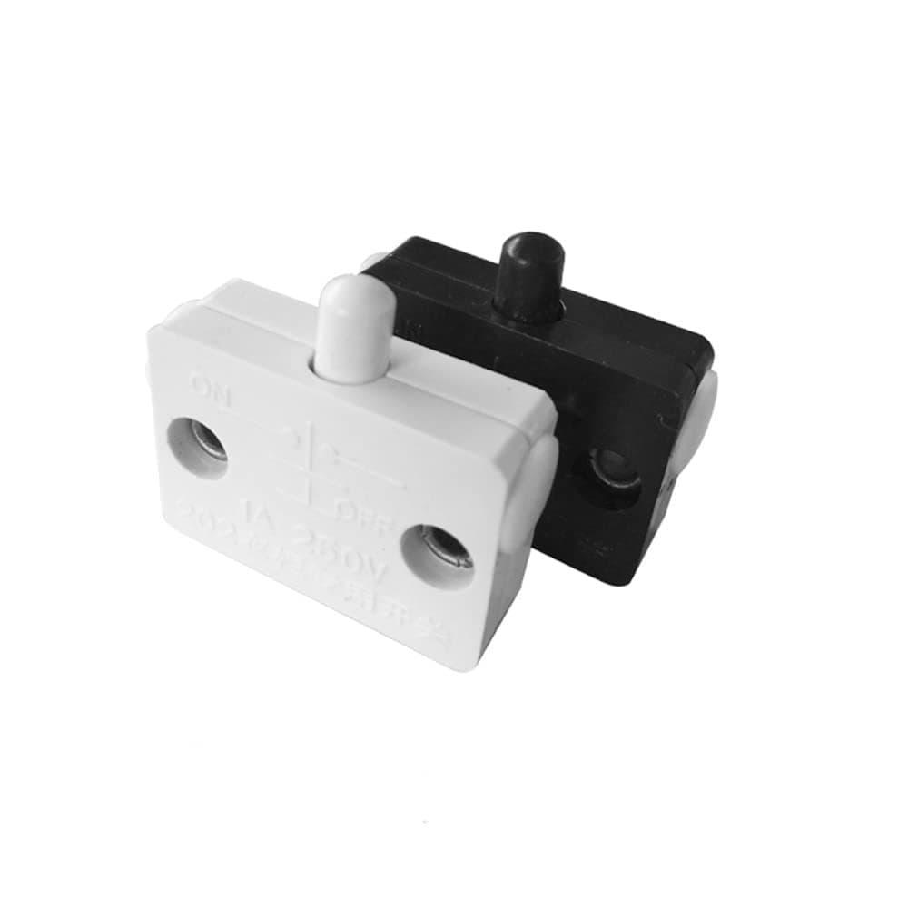 1PCS Wardrobe Door Light Switch, Cupboard Door Light Switches Light Control Switch Automatic Cabinet Light Reset Switch Auto Switch for Home Furniture 1A 250V (white)