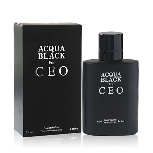 Acqua Black Ceo Cologne for Men/Eau de Parfum Natural Spray 3.4 Fl Oz Perfume for Men Suitable for All Skin Type Men Fragrance Daily Used