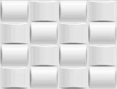 3D Wall Panel Pack of 33 Tiles 32 sqf CE Certified White PVC Panel for TV Walls/Bedroom/Living Room (LW3D808A)