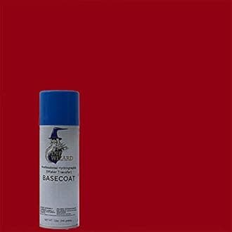 Dip Wizard Hydrographic Paint Battleship Gray 12 Ounce Aerosol Spray Can Base Coat Hydro Graphic Film Water Transfer Printing Hydro Dipping Dip Paint (Salsa Red)
