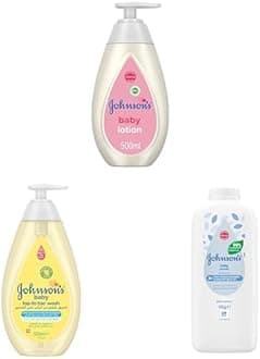 Soft Lotion, 24 Hour Moisture. 500ml + Top-to-Toe Wash 500ml Face & Body Wash for Babies & Toddlers, + Powder, 99% Plant-Based Cornstarch Formula, 400g