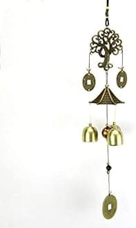 Amaoma 1 x Chinese Metal Bell,Lucky Feng Shui Hanging Charm Wind Chime Quality Bronze Metal Wind Chimes Wind Chimes
