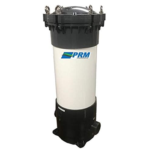 PRM PVC Multi-Cartridge Filter Housing, 1-1/2" Inlet/Outlet, 58 PSI Max Pressure, 50 GPM Flow, 5x 20" Filter Capacity, Silicone/EPDM O-Rings, 316 SS Lid - Industrial Filtration for Sediment & Odor