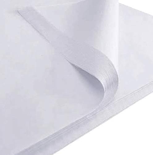 50 Sheets Large White Tissue Paper 20 x 30 inches (500x750mm) Quality White Acid Free Tissue Paper for Clothes, Gift Wrapping and Art Craft Decorations