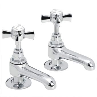 Dawlish 1/2" Basin Pillar Taps Quarter Turn CD in Chrome TDCC00 (Pair)