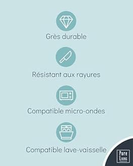 Stoneware Coffee Cups for 6 People, Ibiza Test Winner, Dreamlike Mediterranean Stoneware Cup Set, Stylish Tea and Coffee Mug Set, Pure Living in Petrol