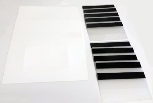 Brainstorm ID - 10 Teslin ID Card Kit - 1-Up Inkjet Teslin Sheets & Butterfly Pouches with 1/2" HiCo Magnetic Stripes - Makes 10 Credit-Card Size PVC Like ID Cards