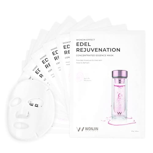 Wonjin Effect EDEL REJUVENATION MASK 1.05 fl Oz*10 pieces, Hydrating, Moisturizing, Skin Elasticity, Wrinkle Care, Hyaluronic Acid, Collagen, Centella Asiatica