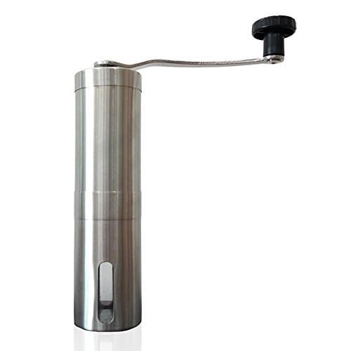 Manual Coffee Grinder,Conical Burr Mill,Portable Coffee Bean Mill,Stainless Shell, Removable handle.