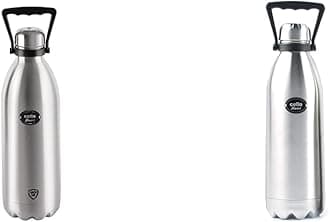 Cello Swift Vacuum Insulated Flask | 1500ml, Silver & Cello Swift Double Walled Flask with Thermal Jacket, Hot and Cold, 2200ml, 1pc, Silver