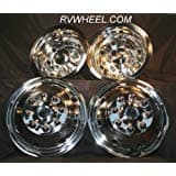 E 350/450 16" Hubcaps Snap on Stainless Steel 8 Lug 8 Hole Wheel Simulators