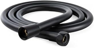 OFFO Ultra-Flex Shower Hose, 48 in Premium RV PVC Handheld Shower Head Hose Flex Hoses Extension with Brass Insert and Nut for Bathing Pet Bathing, Matte Black