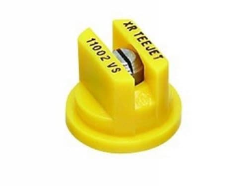 TeeJet XR11002VS Extended Range Spray Tip, 0.12-0.24 GPM, 20-60 psi, Stainless Steel - Yellow