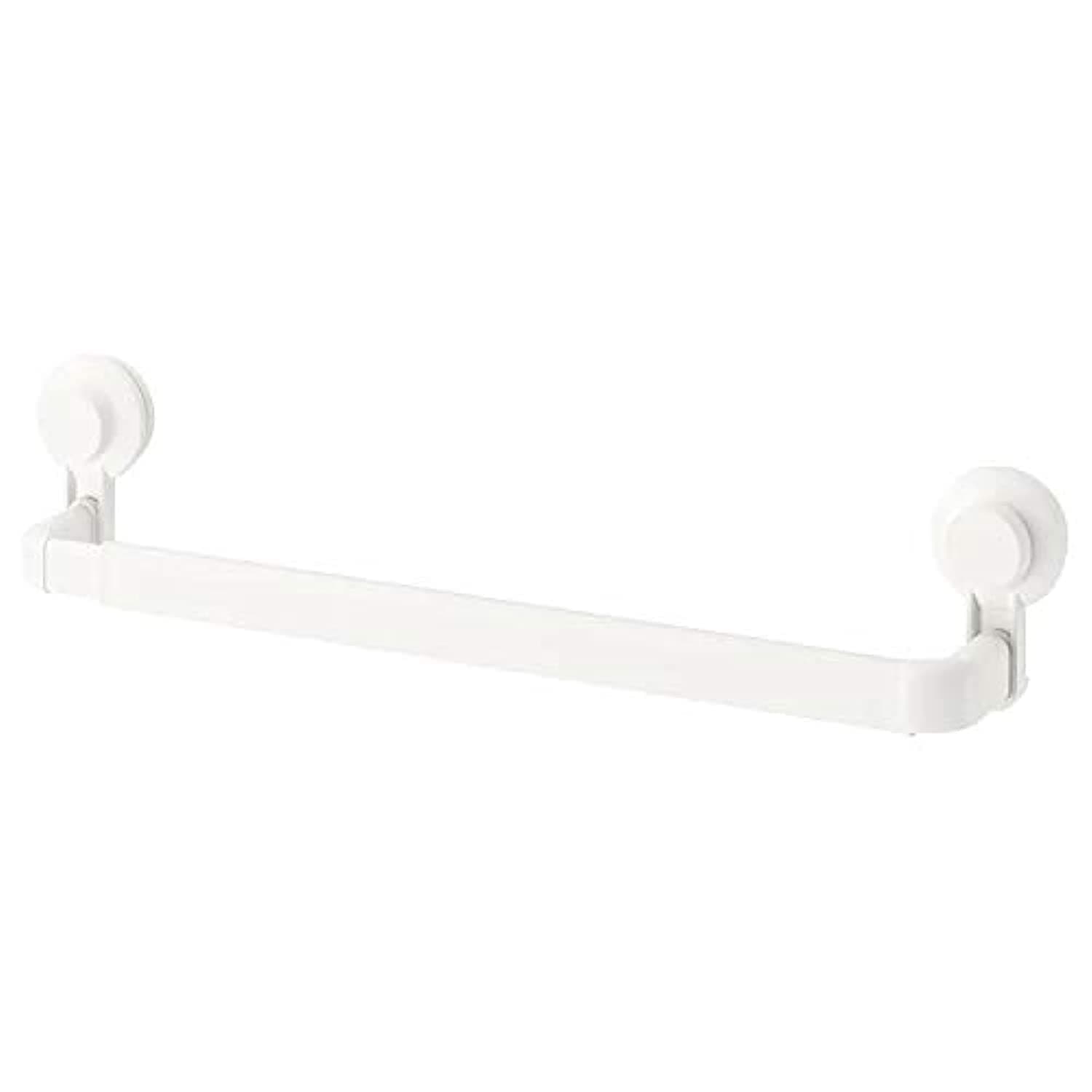 Ikea TISKEN Towel Rack with Suction Cup (Extendable Upto 83 cm, White), Aluminium