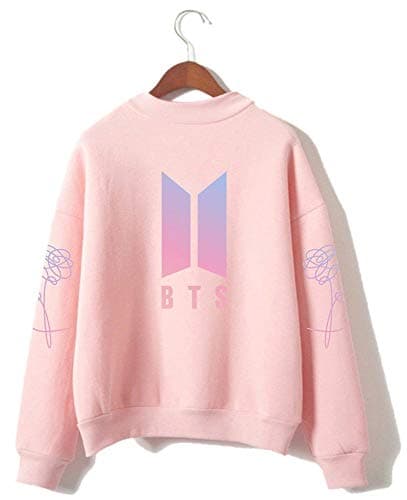 HelloTem BTS Kpop Unisex Sweatshirt Round High Neck Pullover Casual Printed Love Yourself Hoodie