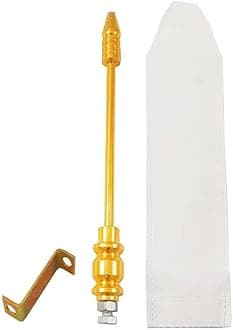 DECTEMS Golden Car Flag Rod with Bracket and Cover - Universal Fit for All Car Models Judgement Rod Corner Rod (White Cover)