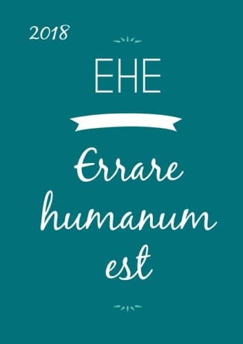 Kalender 2018 - DIN A5 "EHE - Errare humanum est": A5 - 1 Woche pro Doppelseite (German Edition)