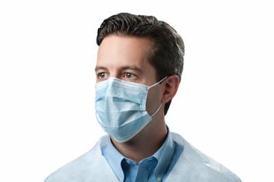 Tronex 5040B Mask, Procedure, Spun Bond, Ear Loops, Fluid-Resistant, Blue, Unisize