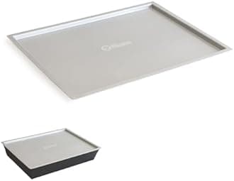 Chef Pomodoro Detroit Pizza Pan Lid – 14 x 10-inch (35.5 x 25 cm) – Designed for Detroit Pizza Pan, Holds Heat & Humidity, Stackable, Prevents Drying, 1.5mm Thick Aluminum