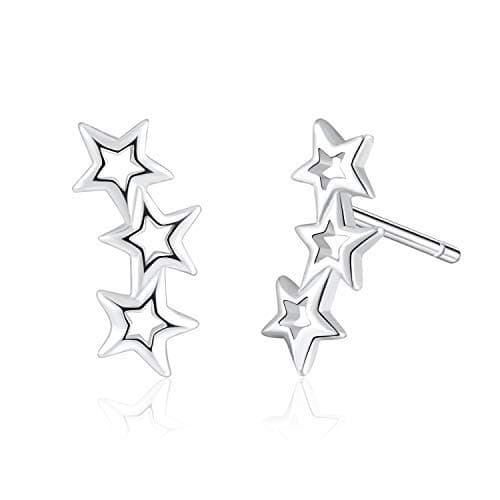Dothnix Star Range Long Silver Studs Earrings Earrings Women Stud Earrings Women