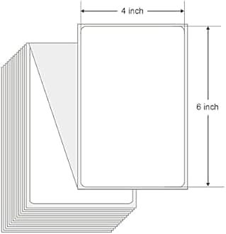 MakerKing Thermal Labels 10x15cm Shipping Label for Thermal Printer (2000 4x6 Fan Fold Labels) Commercial Quality Compatible with Roller Blind, MUNBYN, iDPRT, Zebra Thermal Label Printer