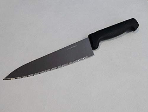 Professional Serrated Chef's Knife 8 Inch Surgical Stainless - Never Needs Sharpening