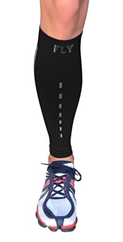 Leg Compression Sleeve - Men and Women's - Odor Eliminating Coffee Yarn Fabric, Improves Circulation and Speeds Recovery - Perfect for Running, Cycling, Basketball, Training