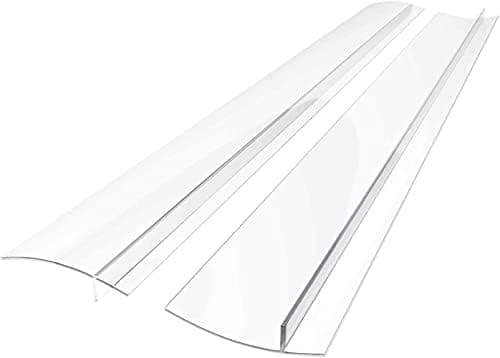 Linda's Essentials Silicone Stove Gap Covers (2 Pack), Heat Resistant Oven Gap Filler Seals Gaps Between Stovetop and Counter, Easy to Clean Stove Gap Guard (30 Inches, Clear)