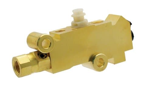 PB216 - Proportioning Valve, Brass Finish for Disc/Drum Brakes