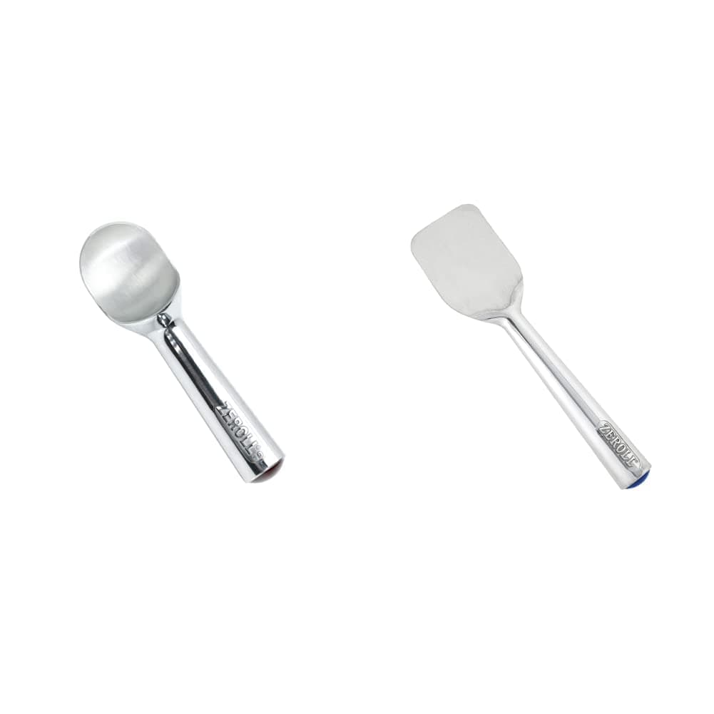 Zeroll 1010 with Unique Liquid Filled Heat Conductive Handle, 20 Scoops per Gallon, 4-Ounce, Silver & Original Tubmate Aluminum Ice Cream Spade, 9-Inch, Silver