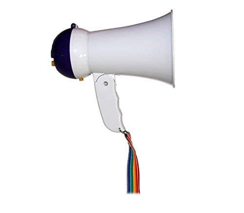 emi power Megaphone Portable Professional Speaker with Volume Adjustment Siren and Folding Handle