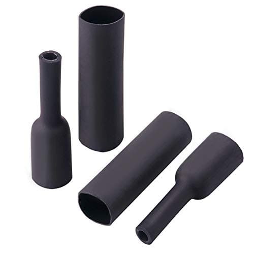 MILAPEAK 32pcs 3/4-inch (Diameter) 3:1 Dual Wall Adhesive Heat Shrink Tubing, Premium Glue Lined Marine Cable Sleeve Tube, Electrical Wire Wrap Protector for DIY (Black, Length 1.5-inch)