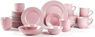 Pearl Dots Stoneware Dinnerware Set(42pc Set, Pink)