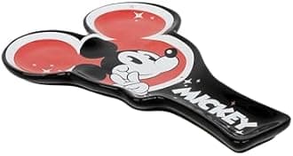 Silver Buffalo Disney Mickey Mouse Vintage Peace Sign Sculpted Ceramic Spoon Rest