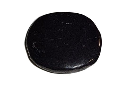 1pc Premium Shungite Crystal Healing Gemstone Smooth Polished Flat Worry Stone