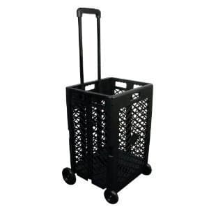 AuWit Load & Roll Portable Jumbo Folding Cart - Heavy Duty - Plastic Black - AUW-521B