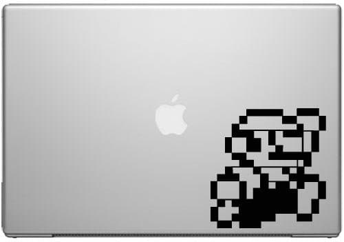 NES 8 BIT Super Mario Luigi - Black Vinyl Decal for 13" Laptop