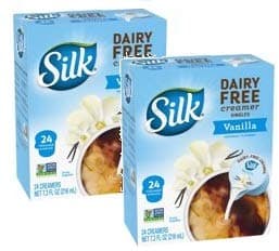 Silk Vanilla Dairy Free Creamer Singles 24ct Box, 2 Count (Pack of 1)