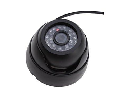 1/4'' 700TVL Indoor Plastic Day Night Security Surveillance CCTV Dome Camera With 20M IR Range Night Vision-Black
