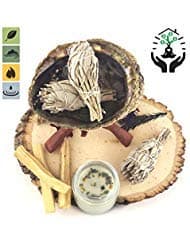 Home Cleansing and Blessing Kit - Smudging Chakra Balancing, White Sage, Palo Santo Sticks, Abalone Shell, Candle, Healing Incense, Good Luck, Purifying, Protection, Spiritual Cleansing, Meditation
