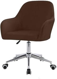 ZHUIYUAN Velvet Office Chair Slipcover with Arms, Cover for Vanity, Modern Office Computer Chair Protector, Stretch Wingback Dining Chair Cover Protector for Home, Kitchen, Living Room