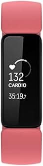 Fitbit Inspire 2 Health & Fitness Tracker with a Free 1-Year Premium Trial, 24/7 Heart Rate, Black/Rose, One Size (S & L Bands Included)