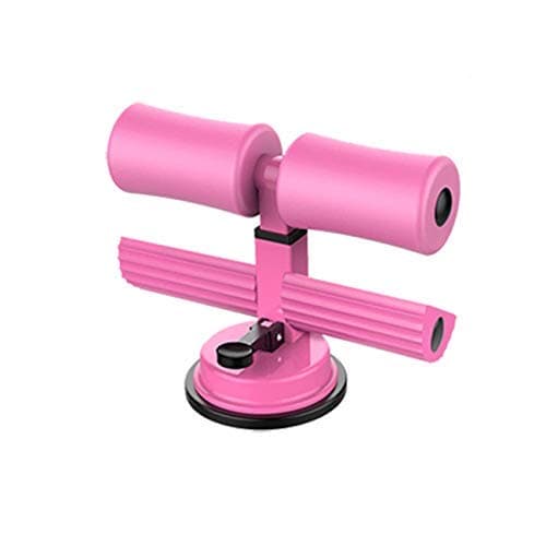 Portable Self-Suction Sit-up Bar,AL KARMAL Thin Body Fat Burning Abdomen Abdominal Core Trainer Curl Movement Auxiliary Device Adjustable Sit Up Equipment Women Men Sit-Up Exerciser (pink)