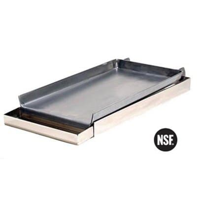 Allpoints Fsp 76-1150 Add-on Griddle Top w/ Removable Grease Tray, Covers 2-Burners, 12x27x3-in, Each