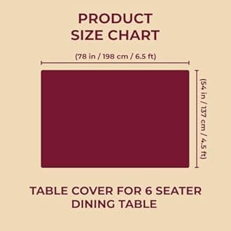 STITCHNEST PVC Transparent 6 Seater Dining Table Cover Without Lace, (54x78 Inches)