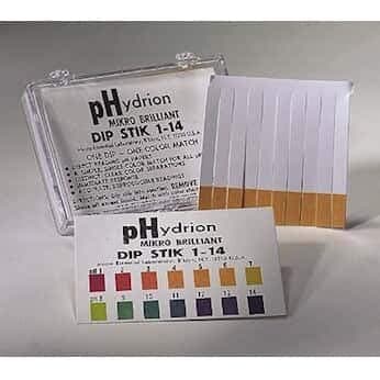 7800 Plastic pH Indicator Strips, 0.0 to 14.0, Clear Plastic case Packaging
