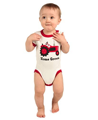 Home Grown Infant Soft Pajama Creeper Creeper by LazyOne | Bodysuits for Babies (18 MO)