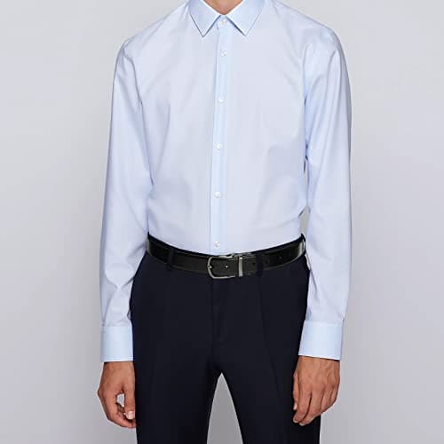 Reversible Leather Belts For Men Big and Tall 32"-62" Trim To Fit With Gift-Box