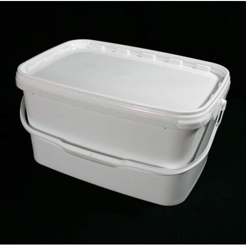 5.7 Litre Rectangular Airtight Food Grade White Catering Mixing Plastic Buckets with Lids – Heavy Duty Industrial Catering Kitchen Quality (5)